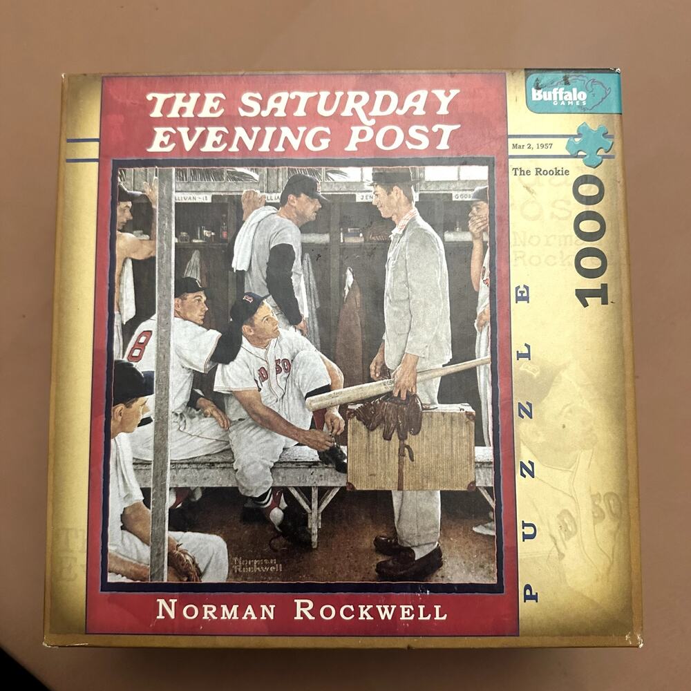Saturday Evening Post Norman Rockwell Puzzle 1000 Piece Buffalo Baseball Red Sox